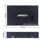 Am - uk404 commutateur usb 2. 0, 4 pièces, périphérique de partage, kvm switch hub, boîte de séparation ... Am - uk404 commutateur usb 2. 0, 4 pièces, périphérique de partage, kvm switch hub, boîte de séparation ...