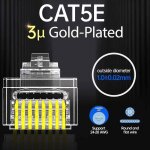 Ampcom - prise modulaire rj45, connecteurs de réseau de passage cat5e cat6 utp avande g plaqué or 8p8c ... Ampcom - prise modulaire rj45, connecteurs de réseau de passage cat5e cat6 utp avande g plaqué or 8p8c ...