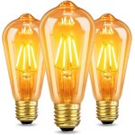 Ampoule decorative e27 retro st64 4w dimmable, ac230v, 400lm blanc chaud 2700k, incandescence equivalente ...