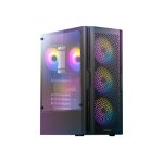 Boitier pc moyen tour atx antec ax20 rgb avec panneau vitré - noir Boitier pc moyen tour atx antec ax20 rgb avec panneau vitré - noir