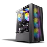 Antec ax27 rgb elite - mid tower jeux - panneau lat�ral fen�tr� (verre tremp�) - pas d'alimentation - ...