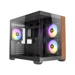 Antec boitier mini tour micro - atx cx600m wood rgb avec panneaux vitrs (noir)
