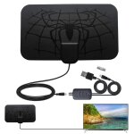 Antenne hd d'intérieur à motif d'araignée avec câble coaxial de 16, 5 pieds, accessoires de télévision ... Antenne hd d'intérieur à motif d'araignée avec câble coaxial de 16, 5 pieds, accessoires de télévision ...
