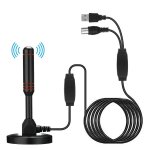 Antenne hdtv avec amplificateur vhf / uhf dab récepteur 200 mile dvb - t dvb - t2 dab vue libre intérieur ... Antenne hdtv avec amplificateur vhf / uhf dab récepteur 200 mile dvb - t dvb - t2 dab vue libre intérieur ...