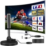 Antenne tv int�rieur puissante, nouveau pour 2025 antenne tnt int�rieur puissante, c�ble coaxial de 5m, ...