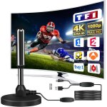 Antenne tv intrieur puissante, nouveau pour 2025 antenne tnt intrieur puissante, cble coaxial de 5m, ...