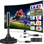 Antenne tv intrieur puissante, nouveau pour 2025 antenne tnt intrieur puissante, cble coaxial de 5m, ...