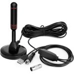 Antenne tv int�rieur puissante, antenne tnt dvb - t / dtmb, 4k 1080p, antenne tige num�rique avec amplificateu ...