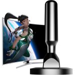 Antenne tv intrieure avec base magntique ¿ rception 360 ¿ compatible 4k uhd / tnt hd ¿ cble coaxial ...