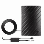 Antenne tv int�rieure / ext�rieure compatible 4k, port�e de 480 � 800 km, c�ble coaxial, installation ...
