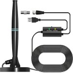 Antenne tv intérieure pour téléviseur hd 4k 1080p avec amplificateur de signal, base magnétique, câble ... Antenne tv intérieure pour téléviseur hd 4k 1080p avec amplificateur de signal, base magnétique, câble ...