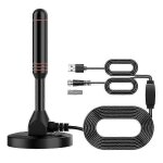 Antenne tv numérique hdtv - base magnétique et câble coaxial inclus - antenne tv terrestre - intérieure ... Antenne tv numérique hdtv - base magnétique et câble coaxial inclus - antenne tv terrestre - intérieure ...