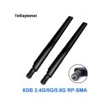 Antenne wifi 2. 4ghz / 5. 8ghz bande de touristes 6dbi connecteur rp - sma pour mini carte pci camra ...