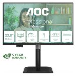 Aoc 24p4u - ecran led - 24  - 1920 x 1080 full hd (1080p) @ 120 hz - ips - 1500:1 - 4 ms - hdmi, displayport ...