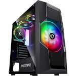 Aoul - boitier pc gamer onyx - argb moyenne tour atx, matx, itx - 4 ventilateurs led rgb adressable (1 ...