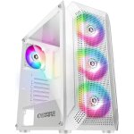 Aoul - boitier pc gamer ruby - argb moyenne tour atx, matx, itx - faade mesh - paroi latrale en verre ...
