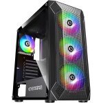 Aoul - boitier pc gamer ruby - argb moyenne tour atx, matx, itx - faade mesh - paroi latrale en verre ...