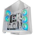Aoul - mc - 3gf, botier gaming atx, triple verre tremp, 2x ventilateurs argb arrire 120mm, montage ...