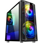 Aoul - u2013 ghost 5 - boitier pc gamer atx / matx u2013 2 ventilateurs led rgb adressable 200mm : 60 ...