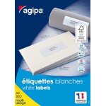 Apli - agipa etiquettes - adhsif permanent - blanc - 63. 5 x 72 mm 1200 etiquette(s) (100 feuille(s) ...