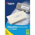 Apli - agipa etiquettes - adh�sif permanent - blanc - 70 x 36 mm 2400 etiquette(s) (100 feuille(s) x ...