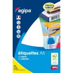 Apli - agipa - mat - adhsif permanent - blanc - 11 x 30 mm 1088 etiquette(s) (16 feuille(s) x 68 enveloppe ...