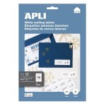 Apli home - adh�sif permanent - blanc - 105 x 37 mm 160 etiquette(s) (10 feuille(s) x 16 dossier avec ...