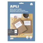 Apli home - adh�sif permanent - blanc - a6 (105 x 148 mm) 40 etiquette(s) (10 feuille(s) x 4 dossier ...