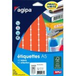 Apli paper - adh�sif permanent - 127 microm�tres - rouge - 16 x 22 mm - 130 g / m - 720 etiquette(s) ...