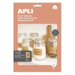 Apli - papier kraft - adhsif permanent - kraft - 99. 1 x 57 mm 100 tiquette(s) (10 feuille(s) x 10 ...