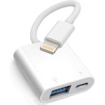 Apple adaptateur lightning vers usb pour appareil photo avec port de charge pour iphone / ipad pour connecter ...