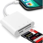 [apple mfi certified] lecteur de carte sd pour iphone ipad, adaptateur lightning vers carte sd pour micro ...