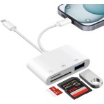 [apple mfi certified] lecteur carte sd pour iphone, lightning usb c adaptateur carte sd pour sd / micro ...