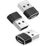 Pour apple watch series 11 adaptateur usb vers usb c 3 pack, type c femelle usba mle convertir chargeur ...