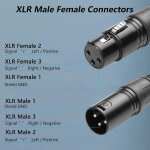 Asfasfq - 1 paire de cbles adaptateur xlr vers rj45 3 broches, xlr mle et xlr femelle vers rj45 femelle ...