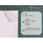 Asfasfq - a3 x 25 feuilles autocollant vinyle brillant avec liner plastique, papier adhsif imprimable ...