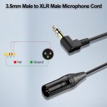 Asfasfq - cble auxiliaire  angle droit 3, 5mm vers xlr adaptateur de cordon stro jack 1 / 8 pouce ...