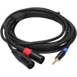 Asfasfq - câble double xlr mâle vers trs 3, 5 mm, câble de raccordement répartiteur en y, mini jack stéréo ... Asfasfq - câble double xlr mâle vers trs 3, 5 mm, câble de raccordement répartiteur en y, mini jack stéréo ...