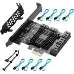 Asfasfq - carte pcie 1x sata 8 ports, avec 8 câbles sata et support à profil bas, contrôleur pcie vers ... Asfasfq - carte pcie 1x sata 8 ports, avec 8 câbles sata et support à profil bas, contrôleur pcie vers ...