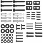 Asfasfq - jeu de vis vesa 66 pices, optimal pour le montage des tlviseurs, support mural pour tlviseur, ...