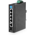 Asfasfq - mokerlink commutateur industriel  6 ports - 4 ports 100 / 1000 mbps, 1 liaison montante gigabit, ...