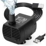 Asfasfq - pompe eau submersible, aquarium pump ajustable 200l / h 3w ultra - silencieux pompe catit usb ...