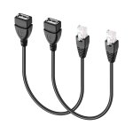 Asfasfq - sinloon ¿ cble ethernet usb vers rj45, 2 pices, cble d'extension usb femelle vers rj45 ...