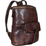 Asfasfq - stilord 'fernandez' sac  dos vintage en cuir hommes femmes bureau uni pour dossiers troits ...