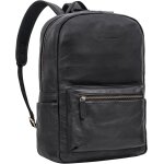 Asfasfq - stilord 'quincy' sac  dos avec compartiment pour ordinateur portable en cuir hommes femmes ...