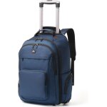 Asfasfq - wirabo sac  dos  roulettes, 39, 6 cm, bagage  main, pour ordinateur portable, sac de voyage, ...