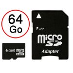 Asus zenfone 4 max zc520kl carte mmoire micro - sd 64 go + adaptateur de qualit by ph26