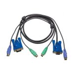 Aten 2l - 5003p / c - c�ble clavier / vid�o / souris (kvm) - ps / 2, hd - 15 (vga) (m) pour ps / 2, hd ...