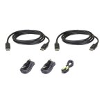 Aten 2l - 7d02udpx5 - kit de cbles clavier / vido / souris (kvm) - conformit taa - pour aten cs1144dp4c, ...