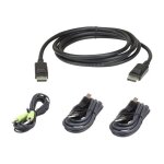 Aten 2l - 7d03udpx4 - kit de cbles clavier / vido / souris (kvm) - conformit taa - pour aten cs1182dp4c, ...